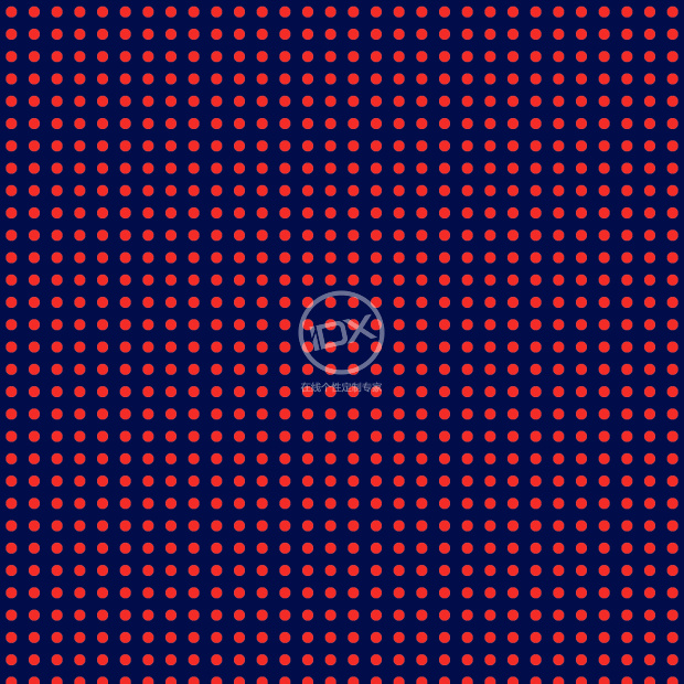 blue in red polka